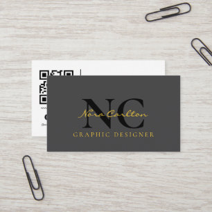 Tarjeta De Visita Tipografía moderna minimalista negra