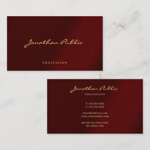Tarjeta De Visita Tipografía moderna profesional elegante de guión