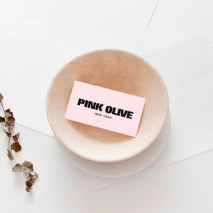 Tarjeta De Visita Tipografía Negra Moderna