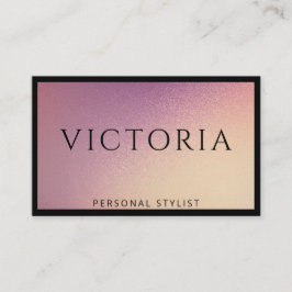 Tarjeta De Visita Tipografía Negra Negra En Fondo Ombre De Moda