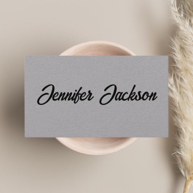 Tarjeta De Visita Tipografía negra y gris Mínimo Neutral Mínimo (Subido por el creador)