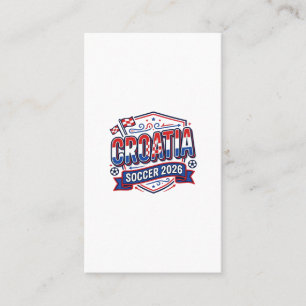 Tarjeta De Visita Tipografía Negrita de País de Fútbol de Croacia 20