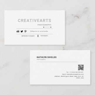 Tarjeta De Visita tipografía serif moderna limpia minimalista
