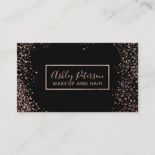 Tarjeta De Visita Tipografía simple del maquillaje del pelo del
