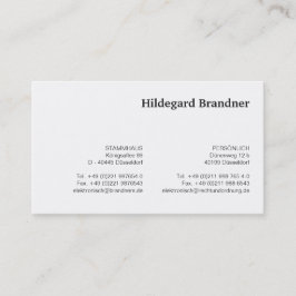 Tarjeta De Visita Tipografía y azul