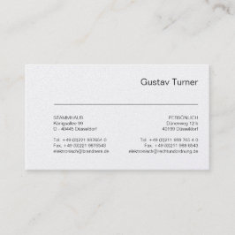 Tarjeta De Visita Tipografía y blanco