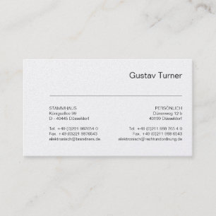 Tarjeta De Visita Tipografía y blanco