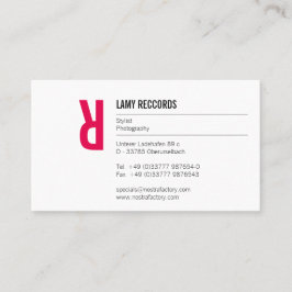 Tarjeta De Visita Tipografía y color