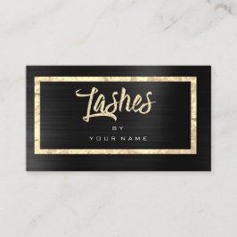 Tarjeta De Visita Tipógrafo de imitación de Purpurina de oro negro m