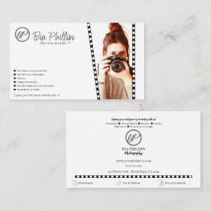 Tarjeta De Visita Tira de película minimalista Foto Fotografía moder