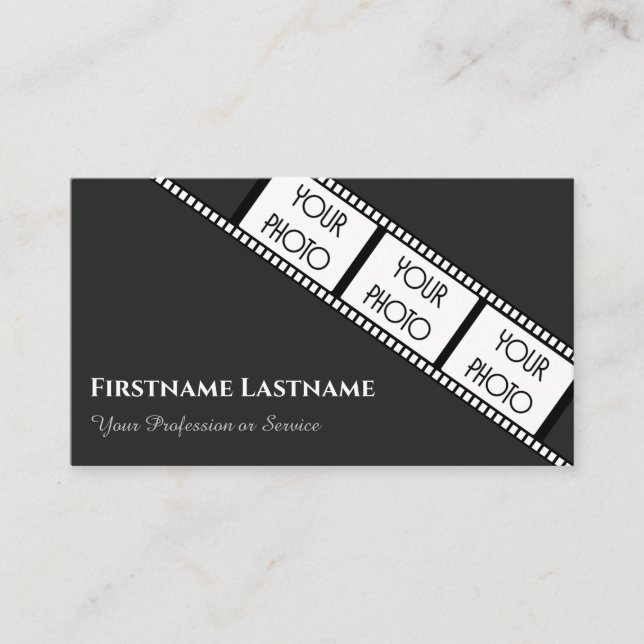 Tarjeta De Visita Tira de película para cineastas y videógrafos (Anverso)