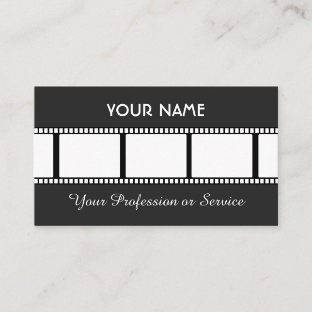 Tarjeta De Visita Tira de película para cineastas y videógrafos (Anverso)