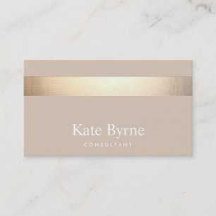 Tarjeta De Visita Tirado dorado Moderno estilo Beige Tan