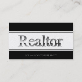 Tarjeta De Visita Tiras 3D del realtor Dorado negro