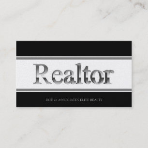 Tarjeta De Visita Tiras 3D del realtor Dorado negro