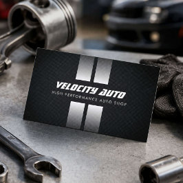 Tarjeta De Visita Tiras de Carreras de Performance Auto Shop Negras