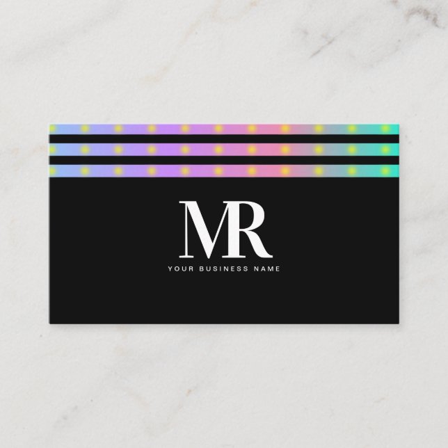 Tarjeta De Visita Tiras Ligeras Lighting Business Branding (Anverso)