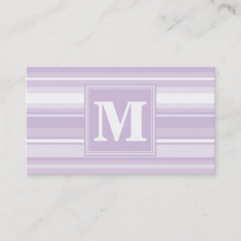 Tarjeta De Visita Tiras moradas monogramo