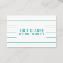 Tarjeta De Visita "Tiras turquesas" personalizadas (Reino Unido/Euro
