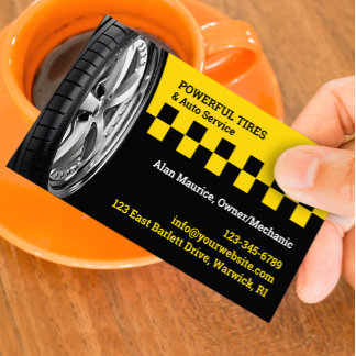 Tarjeta De Visita Tire Service Business Card Template