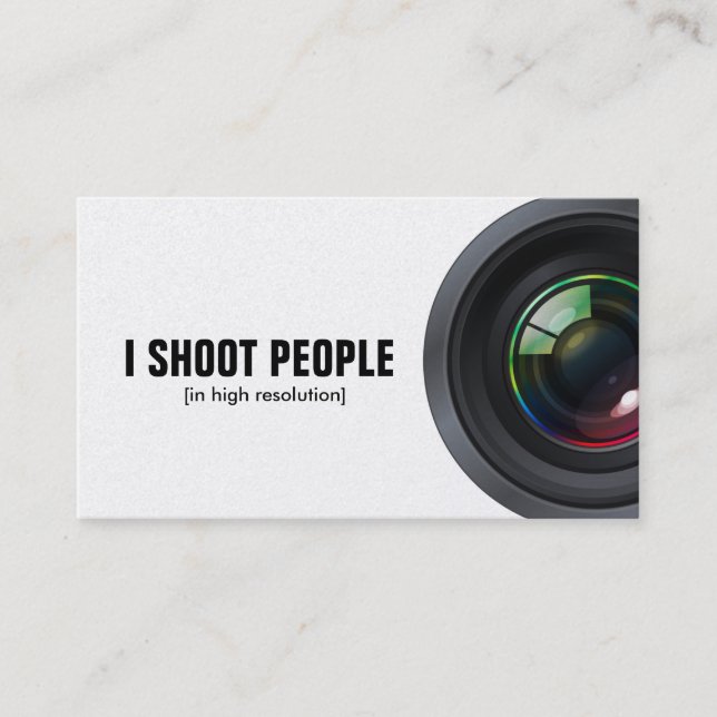 Tarjeta De Visita Tiro a la gente - fotógrafo profesional (Anverso)