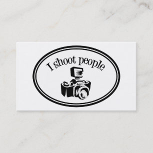 Tarjeta De Visita Tiro la cámara B&W del fotógrafo retro de la gente