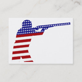 Tarjeta De Visita Tiroteo de Rifle Patriótico en Estados Unidos
