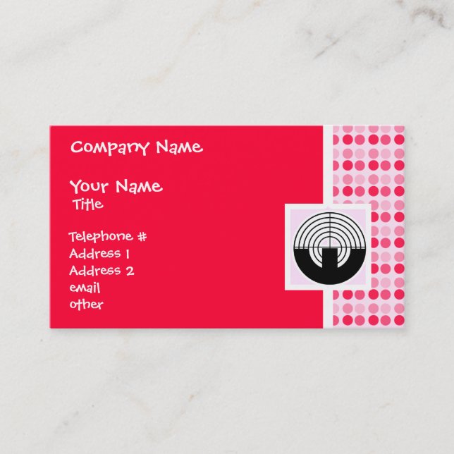 Tarjeta De Visita Tiroteo lindo del deporte (Anverso)