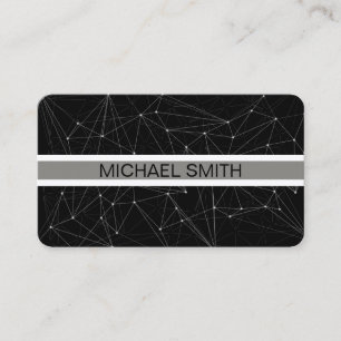 Tarjeta De Visita Titanio moderno geométrico elegante negro