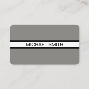 Tarjeta De Visita Titanio Profesional Elegante Blanco Negro Moderno