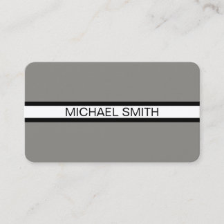 Tarjeta De Visita Titanio Profesional Elegante Blanco Negro Moderno