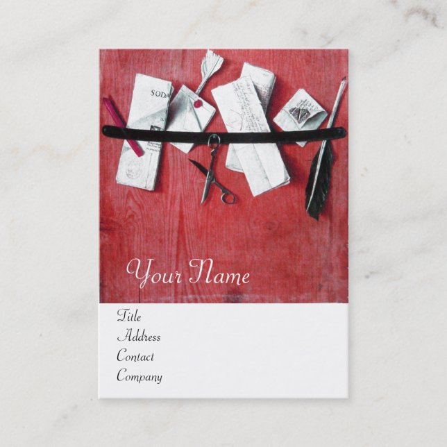 Tarjeta De Visita TITULAR DE LA CARTA EN EL MONOGRAMA DE MADERA Blan (Anverso)