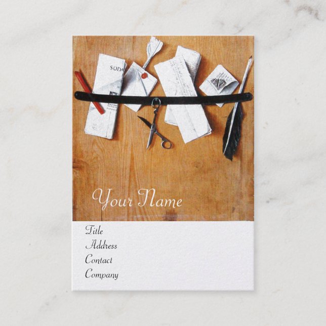 Tarjeta De Visita TITULAR DE LA CARTA EN MADERA MONOGRAM platino pla (Anverso)