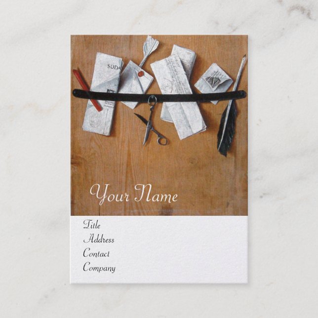 TARJETA DE VISITA TITULAR DE LA CARTA EN MONOGRAMA DE MADERA (Anverso)