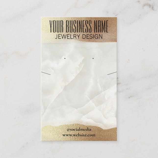 Tarjeta De Visita Titular del collar de ganancia de mármol irlandés (Anverso)