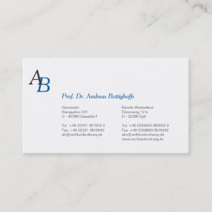 Tarjeta De Visita Título con inicial