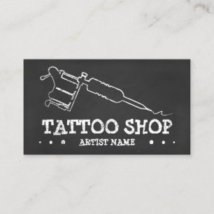 TARJETA DE VISITA TIZA DEL TATUAJE