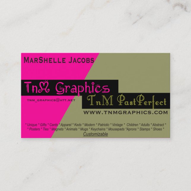 Tarjeta De Visita tnmgraphicsnewbuscard (Anverso)