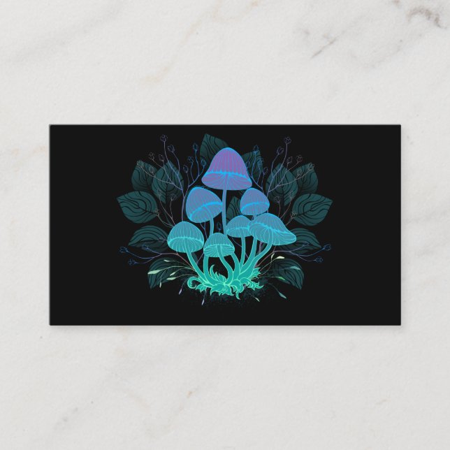 Tarjeta De Visita Toadstools en Bushes (Anverso)