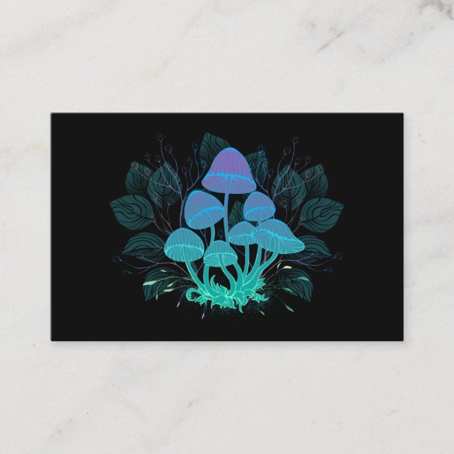 Tarjeta De Visita Toadstools en Bushes (Anverso)