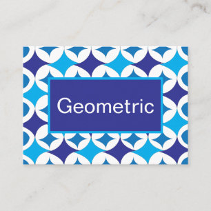Tarjeta De Visita Toalla de cocina de patrón geométrico moderno azul
