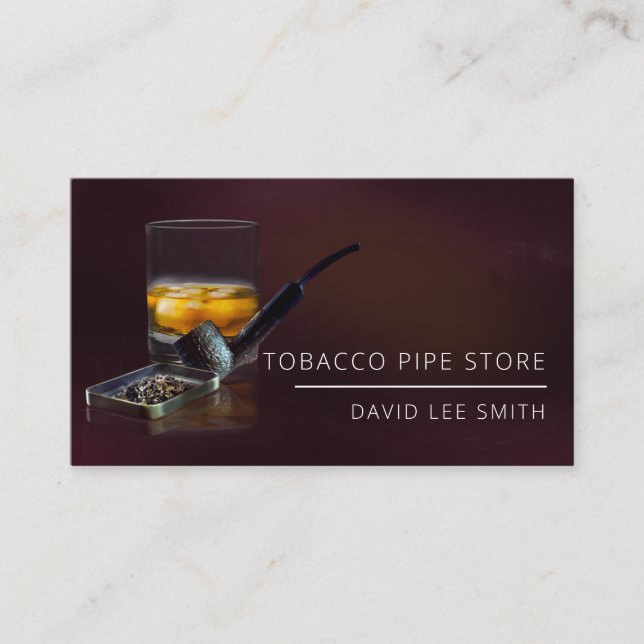 Tarjeta De Visita Tobacco Pipe Store (Anverso)