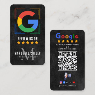 Tarjeta De Visita Toca para revisar el código QR de la reseña de Goo