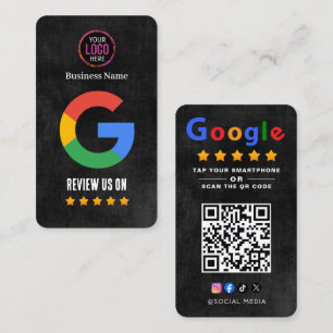 Tarjeta De Visita Toca para revisar el código QR de la reseña de Goo