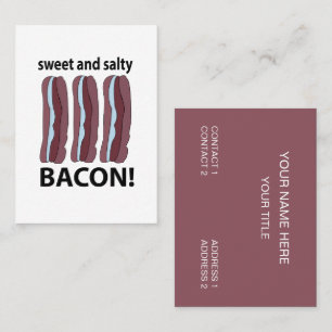 Tarjeta De Visita Tocineta Dulce y Salada Tocineta