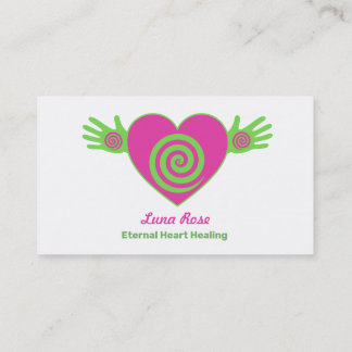 Tarjeta De Visita Toda la curación viene del corazón amoroso manos