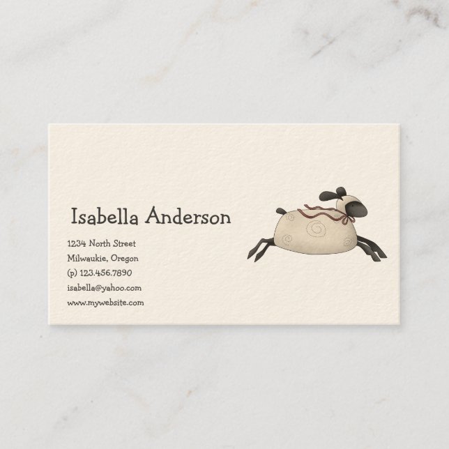 Tarjeta De Visita Todas las bendiciones del dem · Ovejas (Anverso)