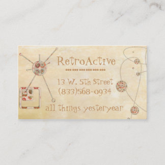 Tarjeta De Visita Todas las cosas retras