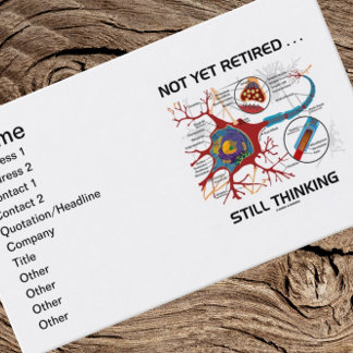 Tarjeta De Visita Todavía No Retirado... Sinapsis de neuronas aún en