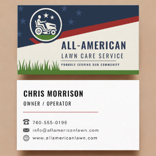 Tarjeta De Visita Todo Americano Jardinería y Paisajismo